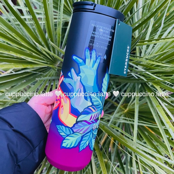 👌LAST FEW💜Starbucks 2021 ASL Holiday Ombre Gradient SS Hands Bottle Tumbler - Picture 3 of 8